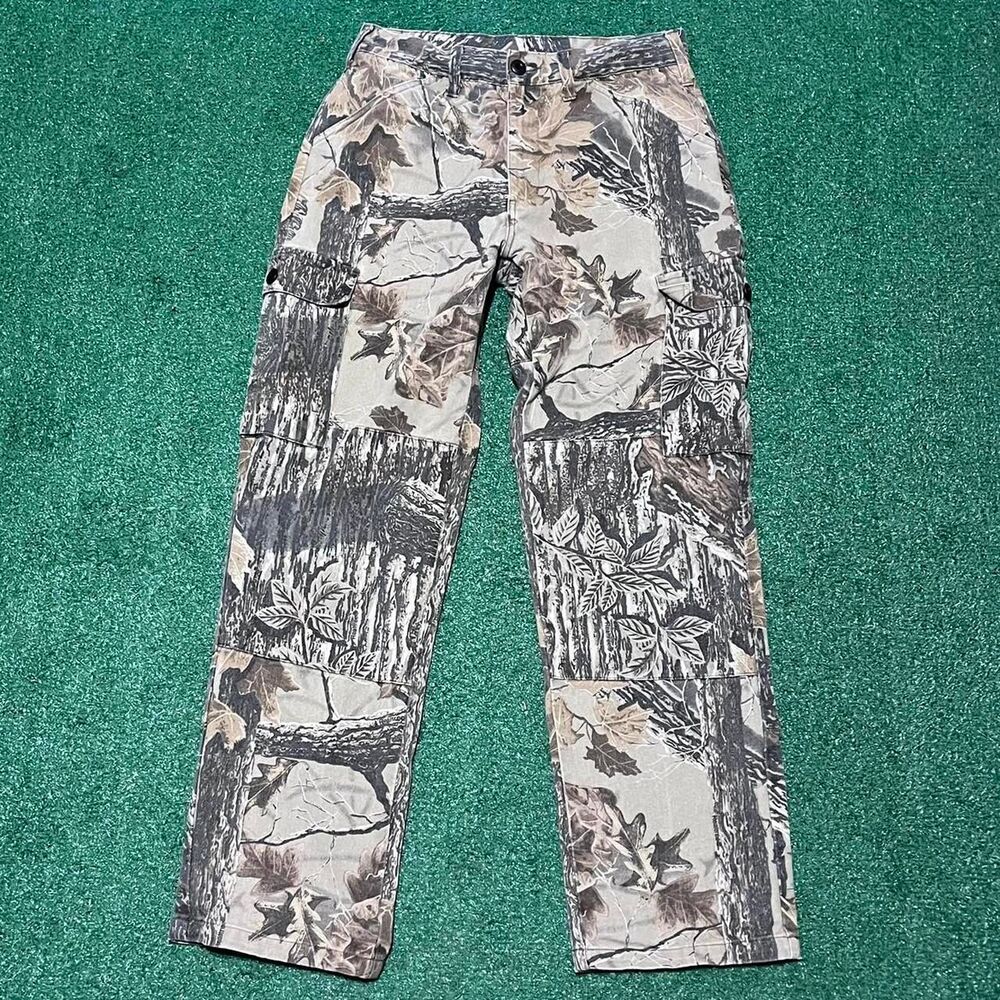 Vintage Realtree Double Knee Camo Baggy Cargo Pants Size Small 30